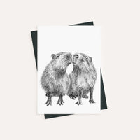 Capybaras - carte de souhaits