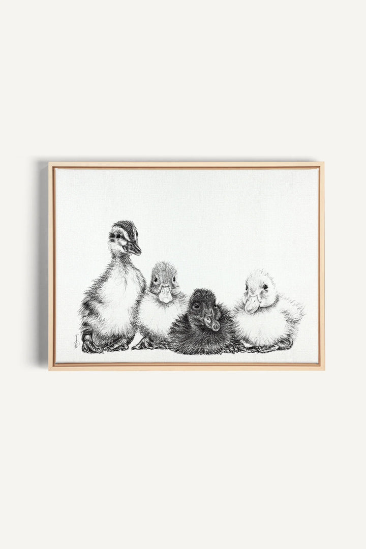 Cute Baby Ducklings, canvas print