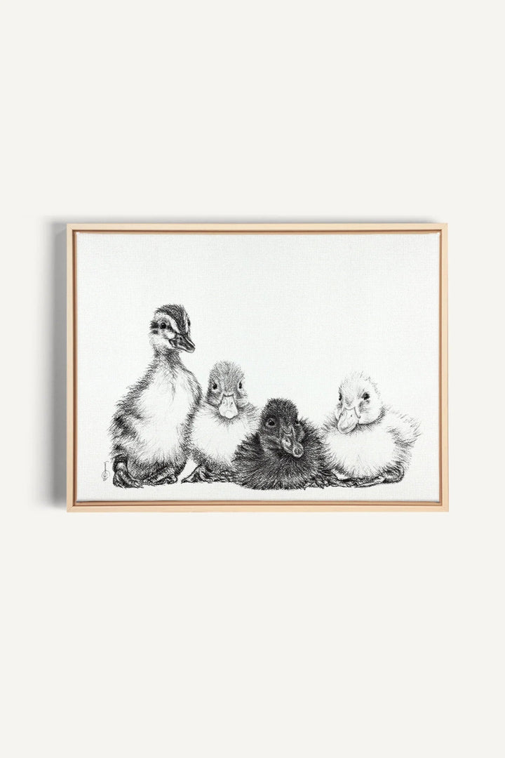 Cute Baby Ducklings, canvas print - LE NID atelier