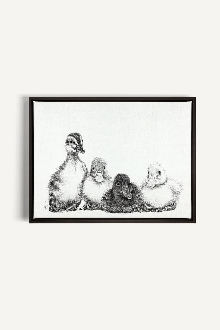 Cute Baby Ducklings, canvas print