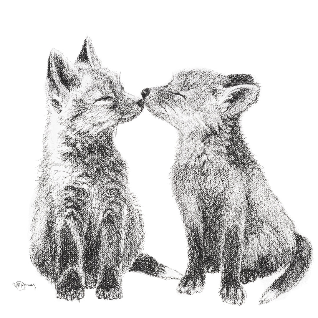 Cute Baby Foxes Greeting Card - LE NID atelier