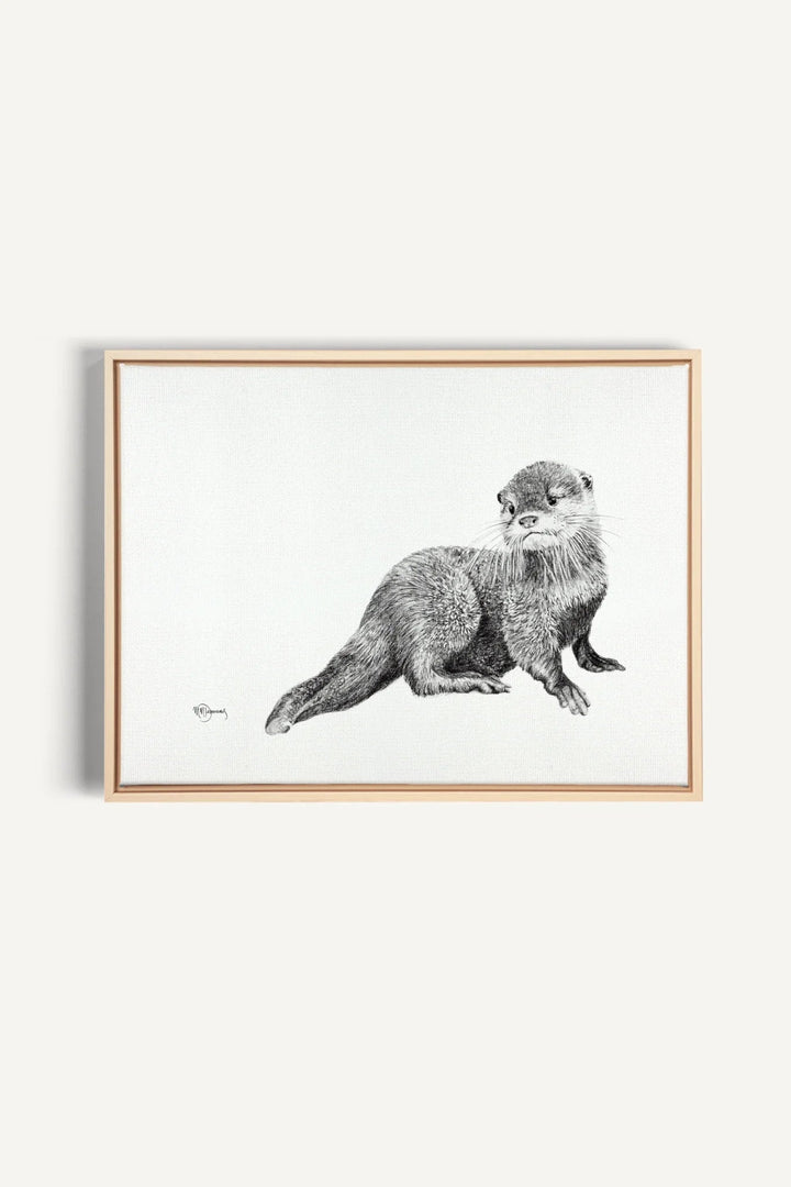 Cute Baby Otter, canvas print - LE NID atelier