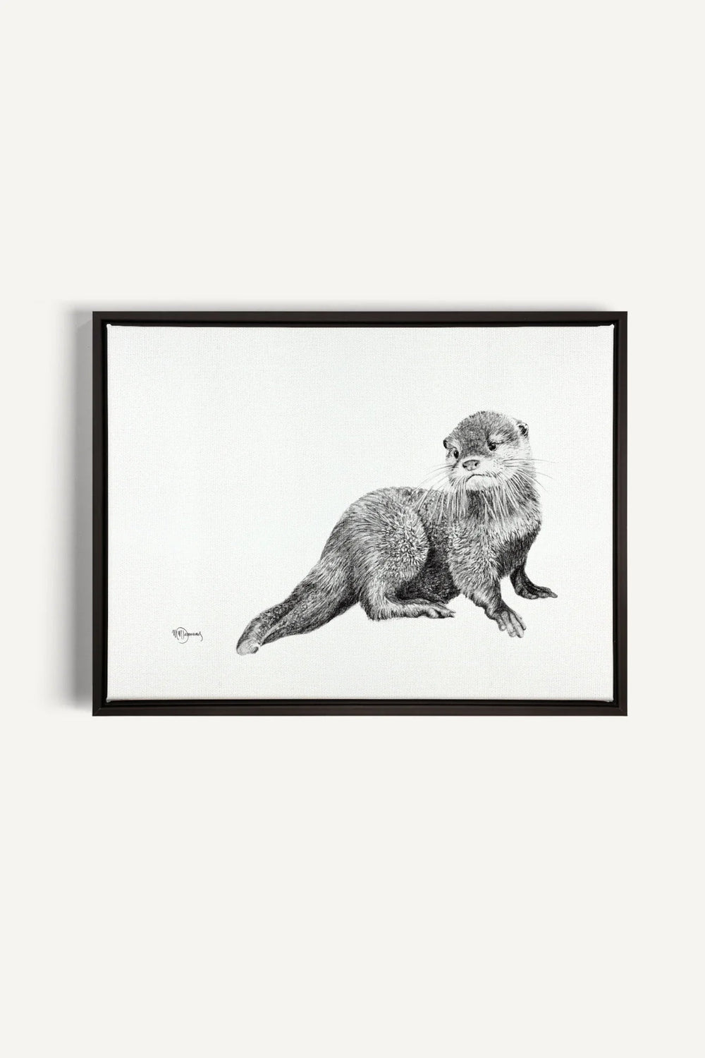 Cute Baby Otter, canvas print - LE NID atelier
