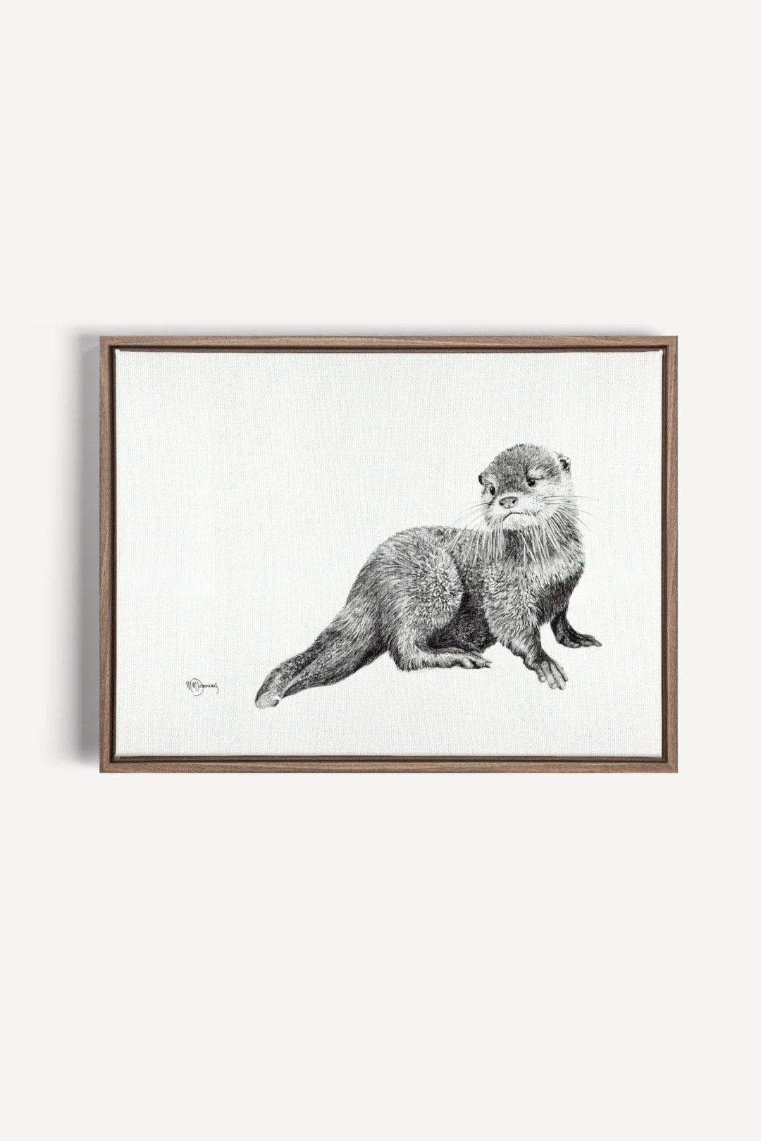 Cute Baby Otter, canvas print - LE NID atelier