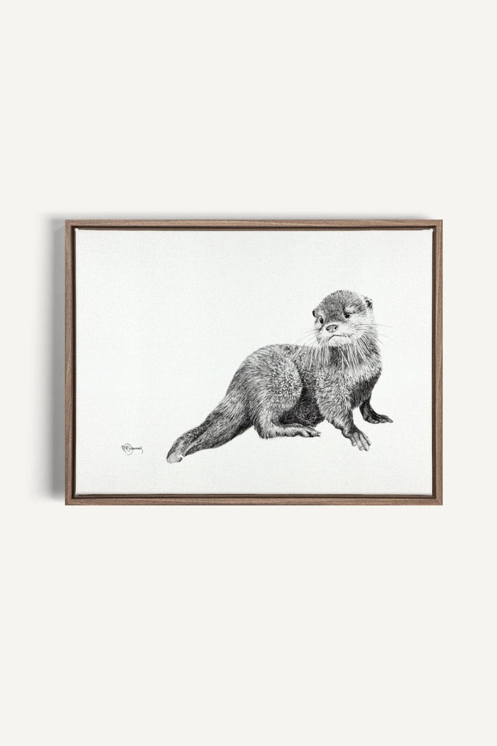 Cute Baby Otter, canvas print - LE NID atelier