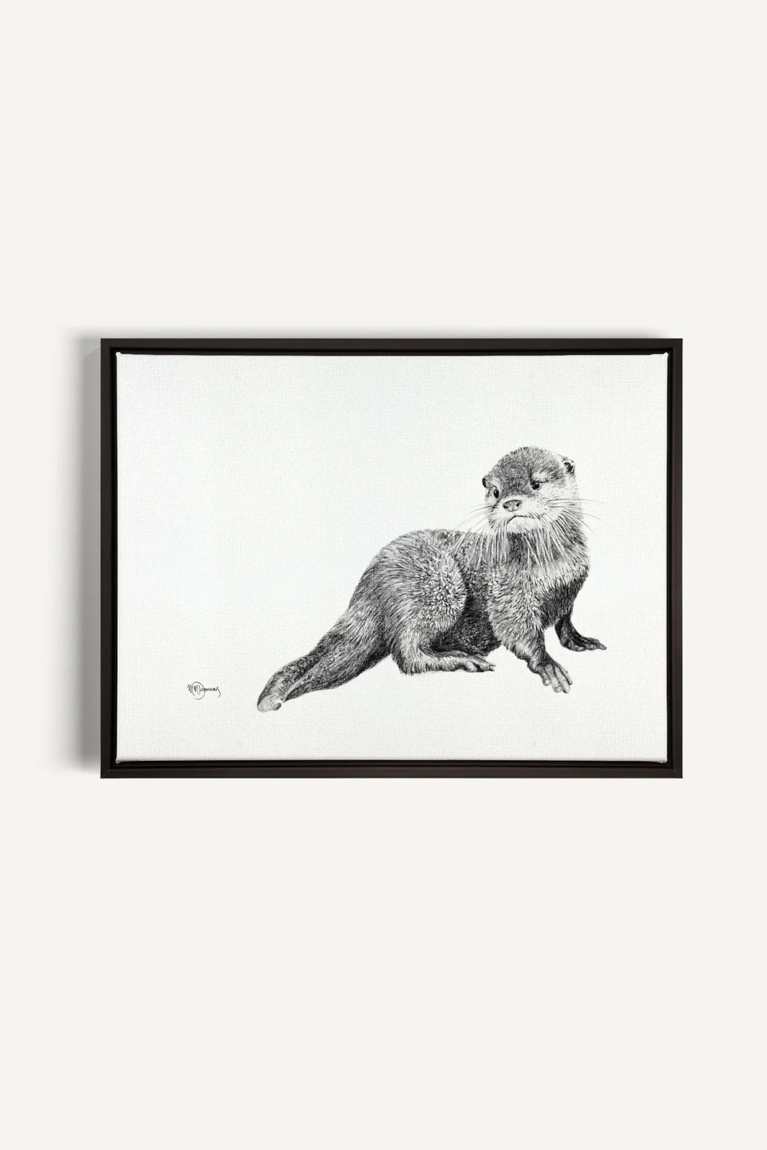 Cute Baby Otter, canvas print