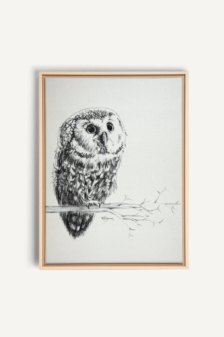 Cute Baby Owl, canvas print - LE NID atelier