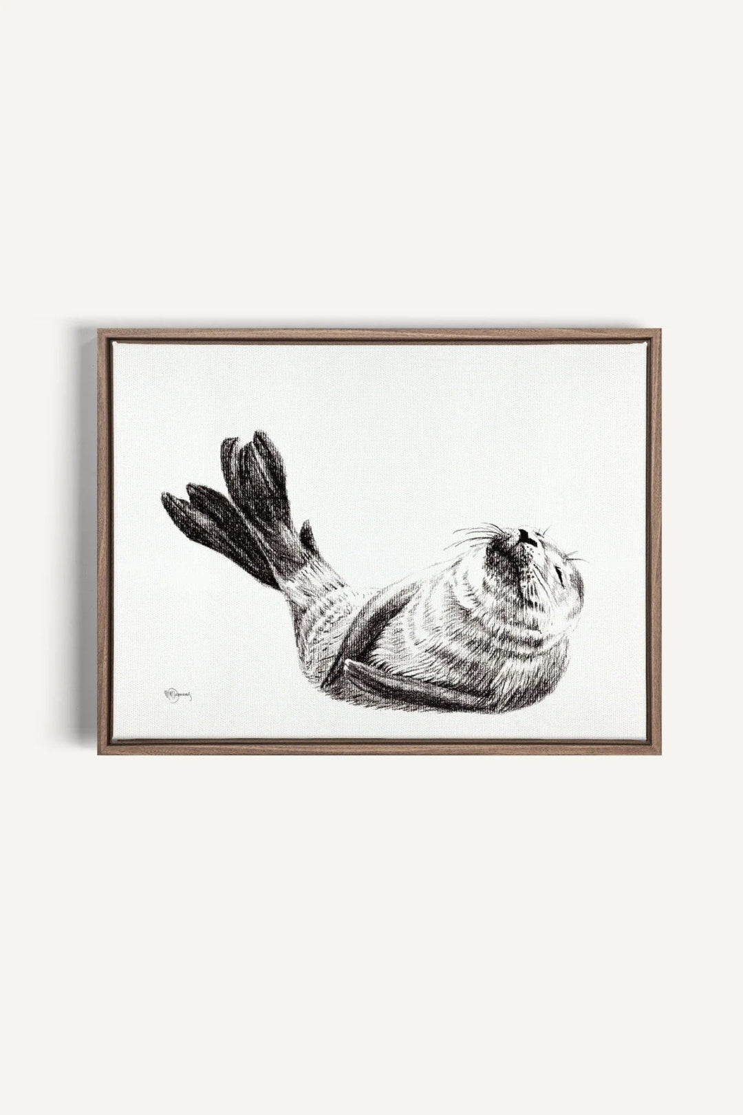 Cute Baby Seal, canvas print - LE NID atelier