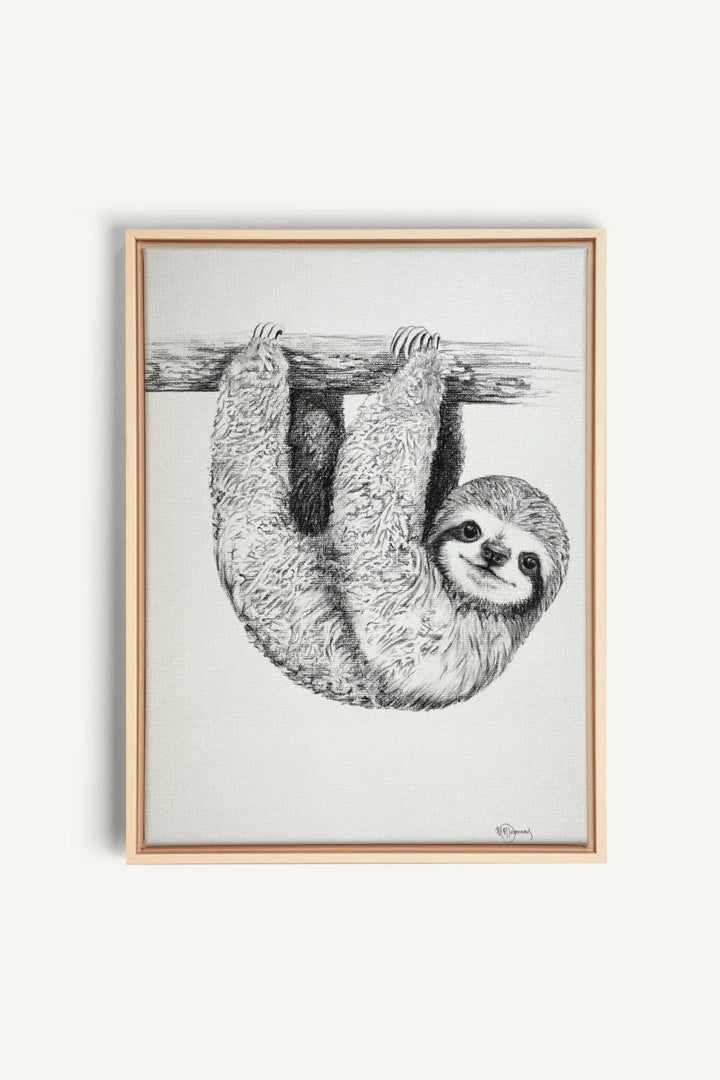 Cute Baby Sloth, canvas print - LE NID atelier