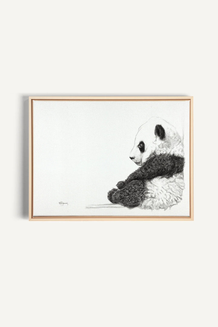 Cute Sitting Panda, canvas print
