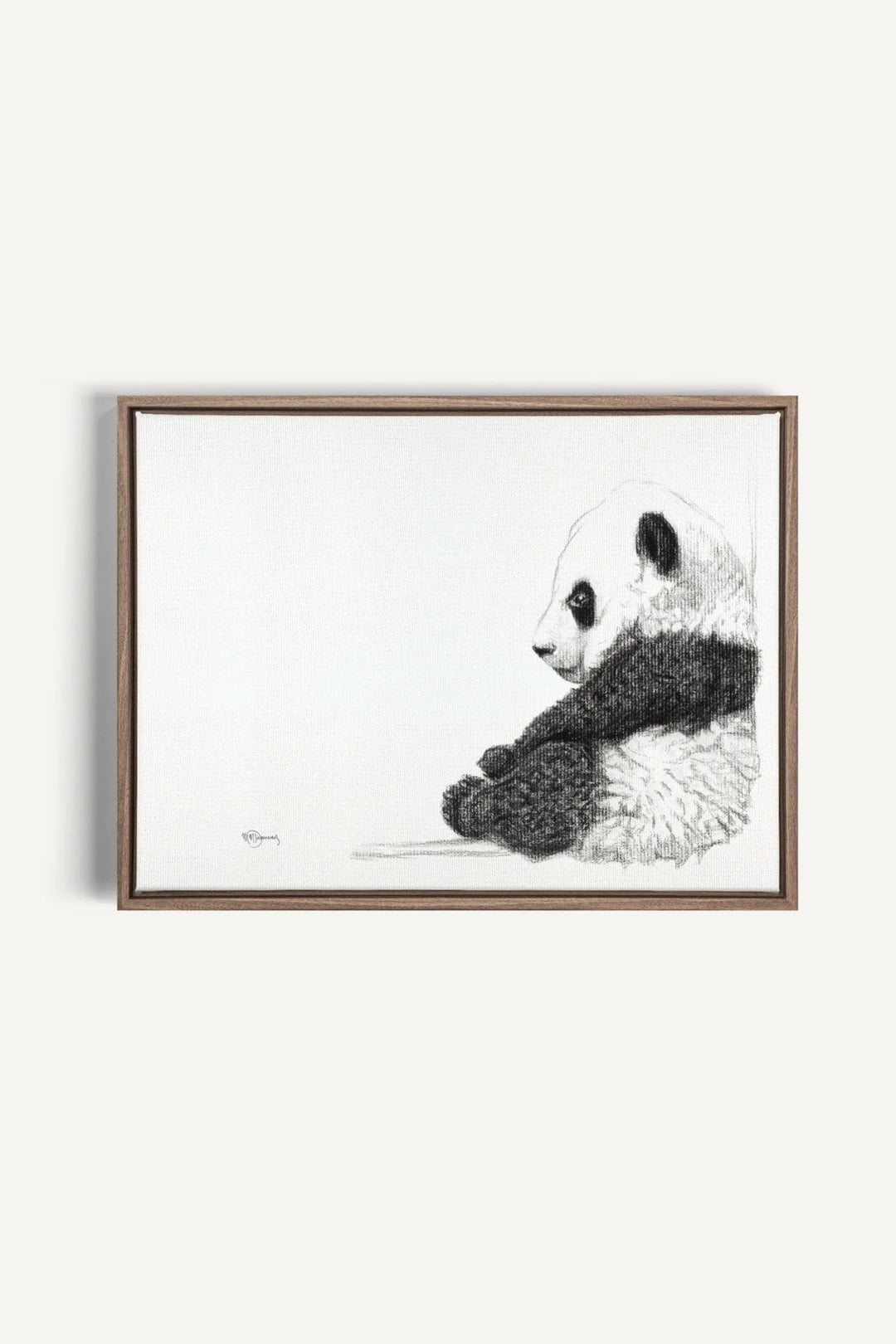 Cute Sitting Panda, canvas print - LE NID atelier