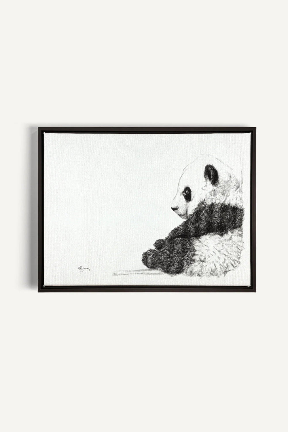 Cute Sitting Panda, canvas print - LE NID atelier