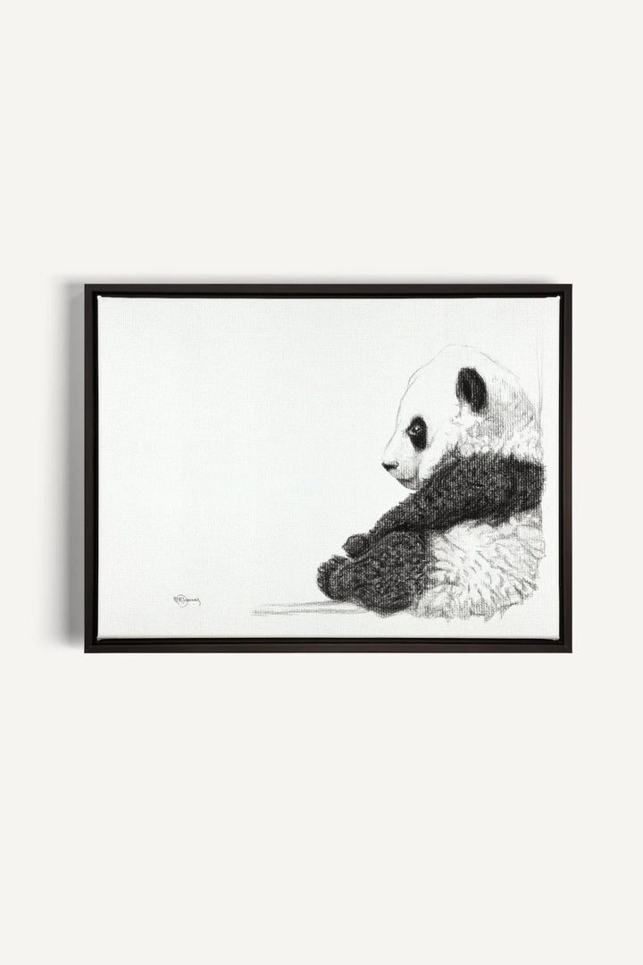 Cute Sitting Panda, canvas print - LE NID atelier