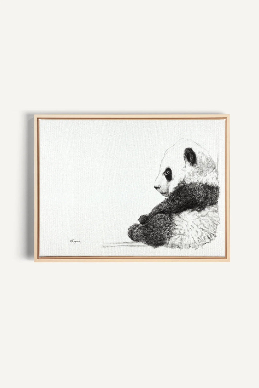 Cute Sitting Panda, canvas print - LE NID atelier