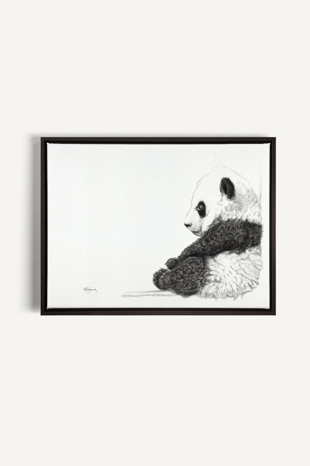 Cute Sitting Panda, canvas print