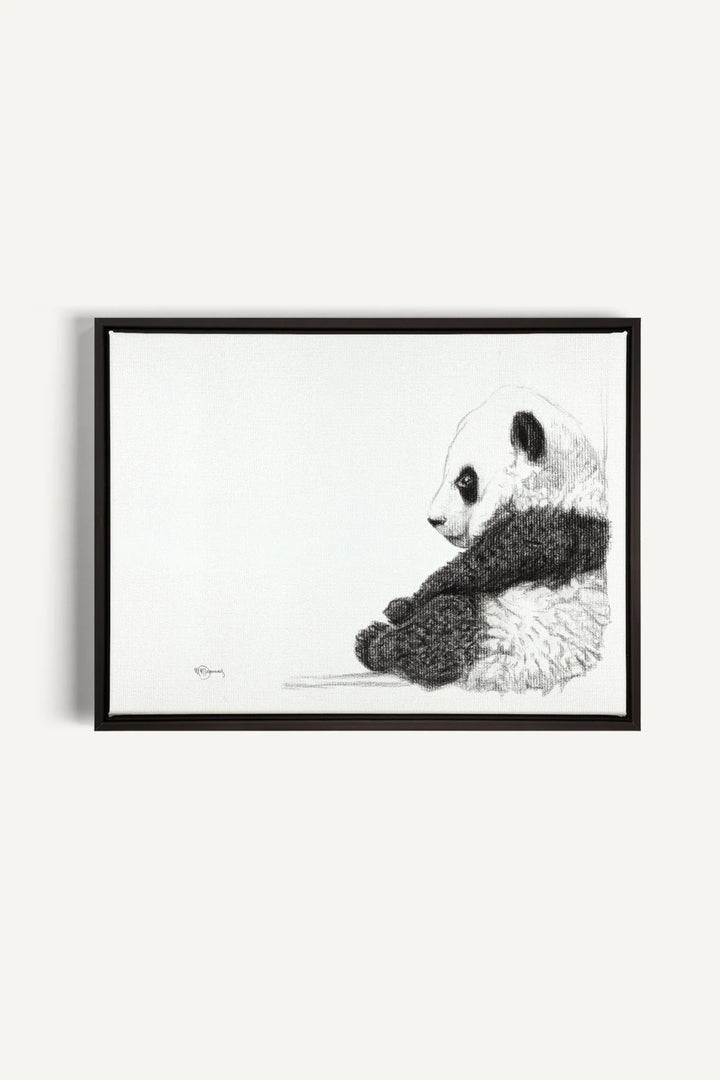 Cute Sitting Panda, canvas print