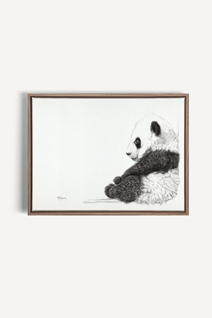 Cute Sitting Panda, canvas print
