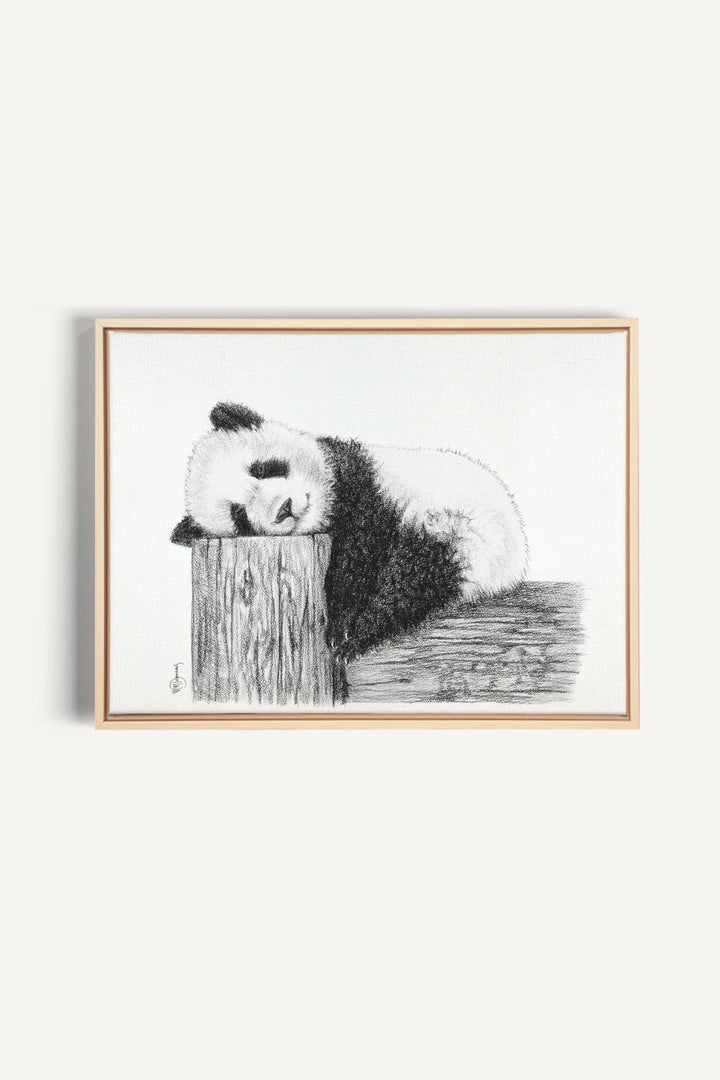 Cute sleeping Panda, canvas print