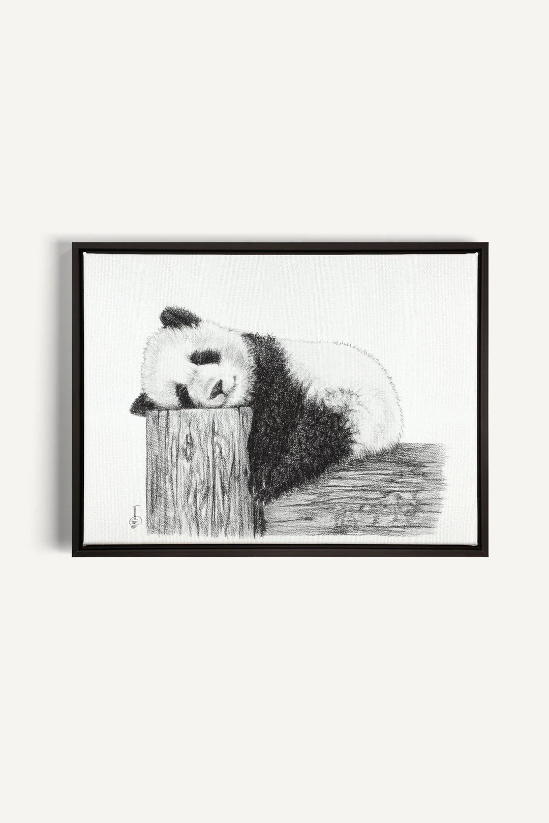 Cute sleeping Panda, canvas print