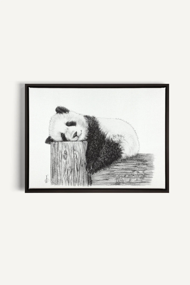 Cute sleeping Panda, canvas print