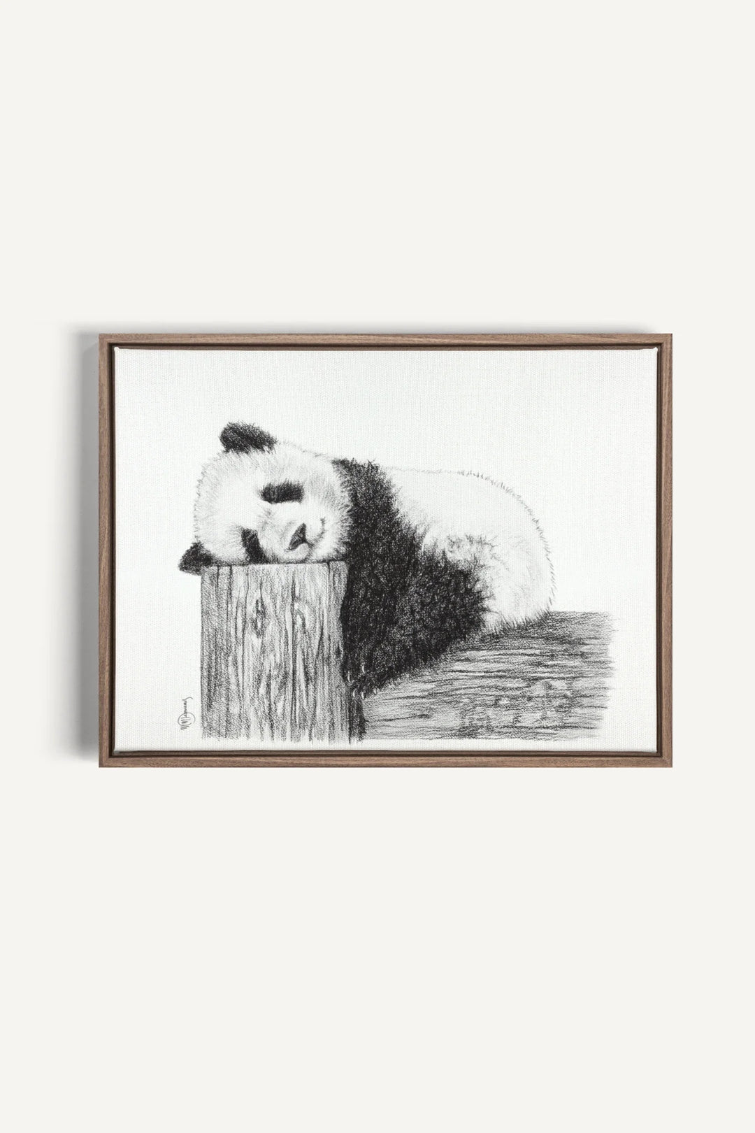 Cute sleeping Panda, canvas print
