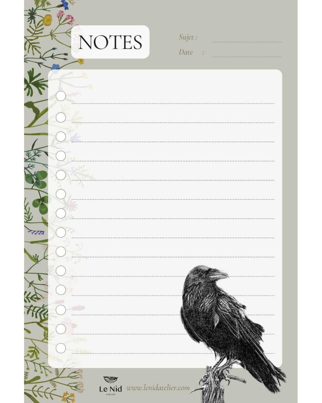 Cute TO DO LIST with Fox and Crow - to download - LE NID atelier