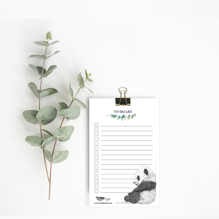 Cute TO DO LIST with Panda - to download - LE NID atelier