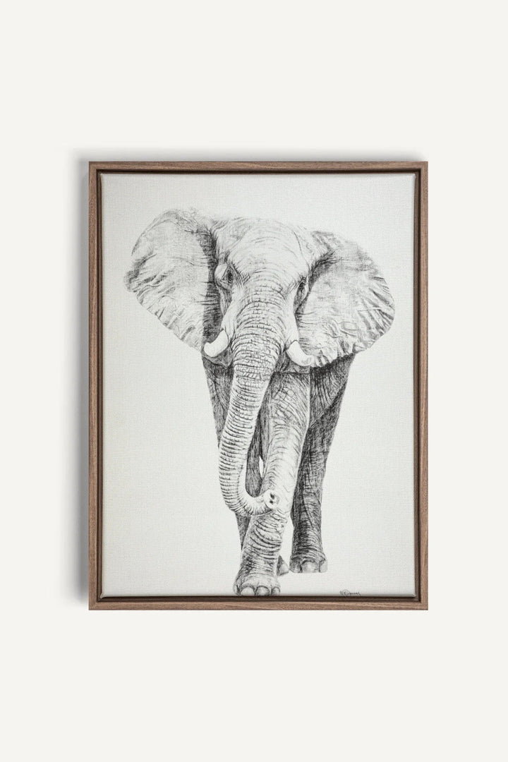 Elephant collaboration with La Fondation du Zoo de Granby, canvas print - LE NID atelier