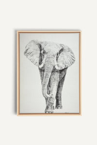 Collaboration Elephant avec La Fondation du Zoo de Granby, impression sur toile