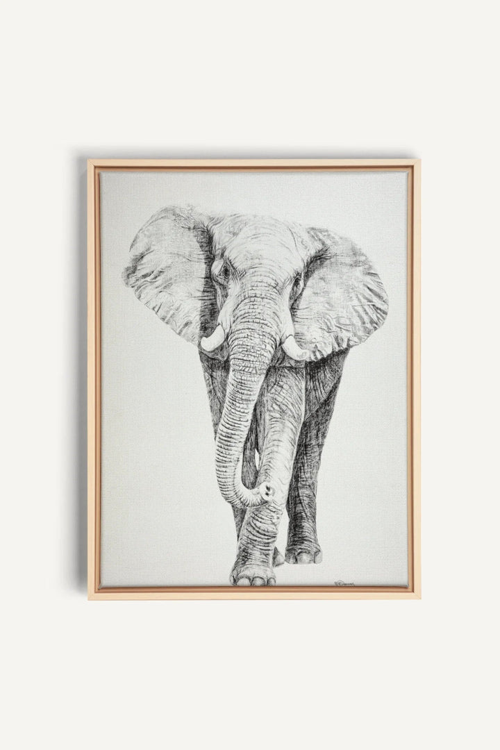 Elephant collaboration with La Fondation du Zoo de Granby, canvas print - LE NID atelier
