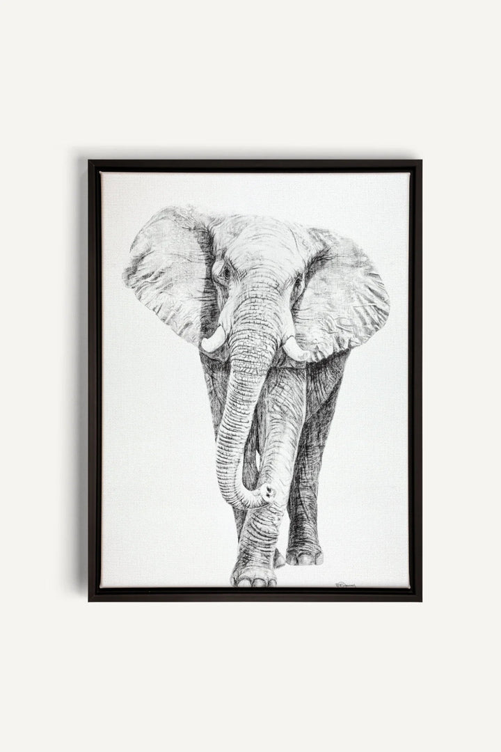 Elephant collaboration with La Fondation du Zoo de Granby, canvas print - LE NID atelier