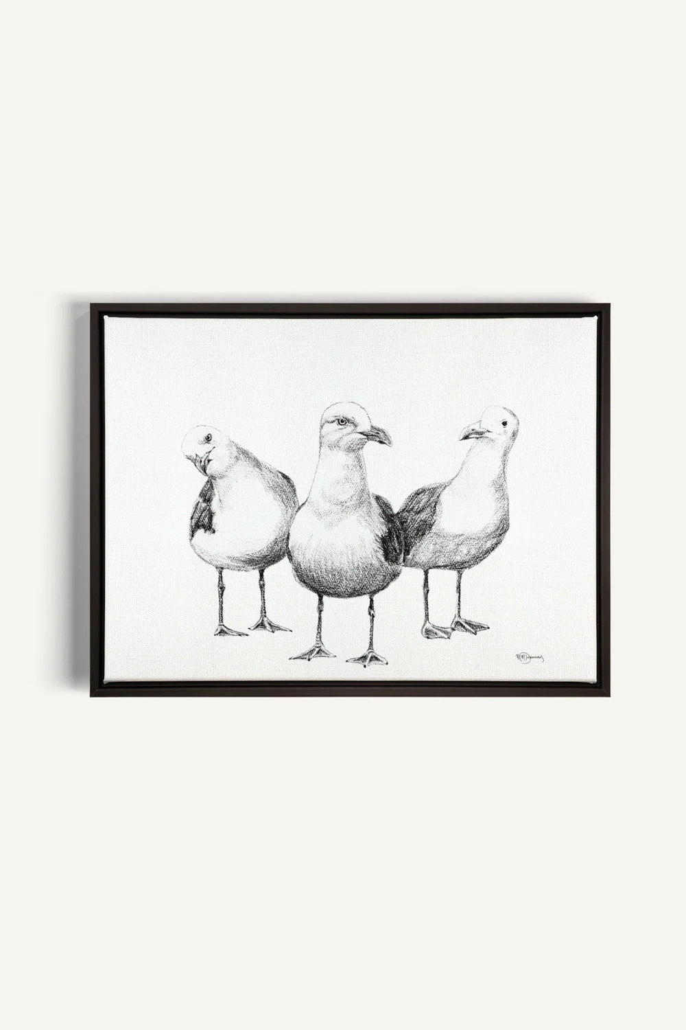 Funny Seagulls , canvas print - LE NID atelier