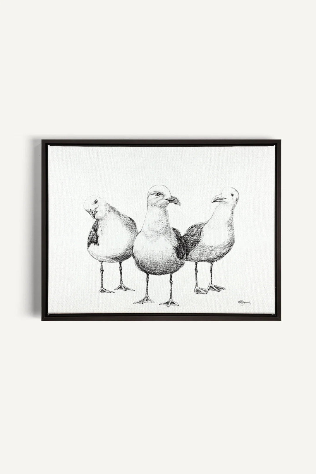 Funny Seagulls , canvas print - LE NID atelier