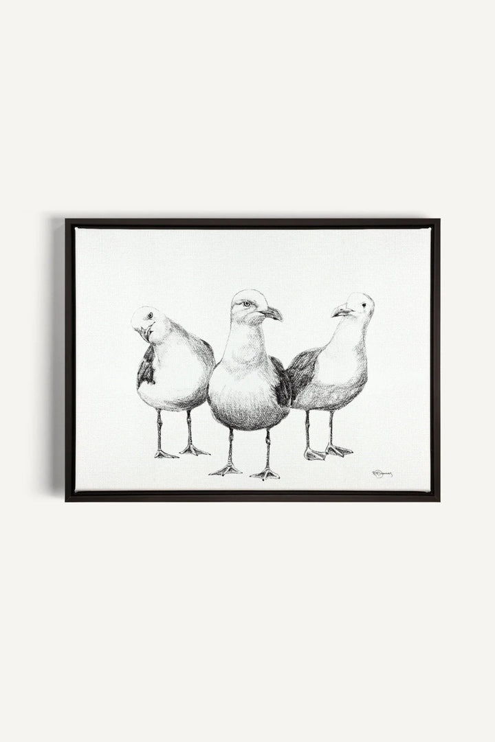 Funny Seagulls , canvas print - LE NID atelier