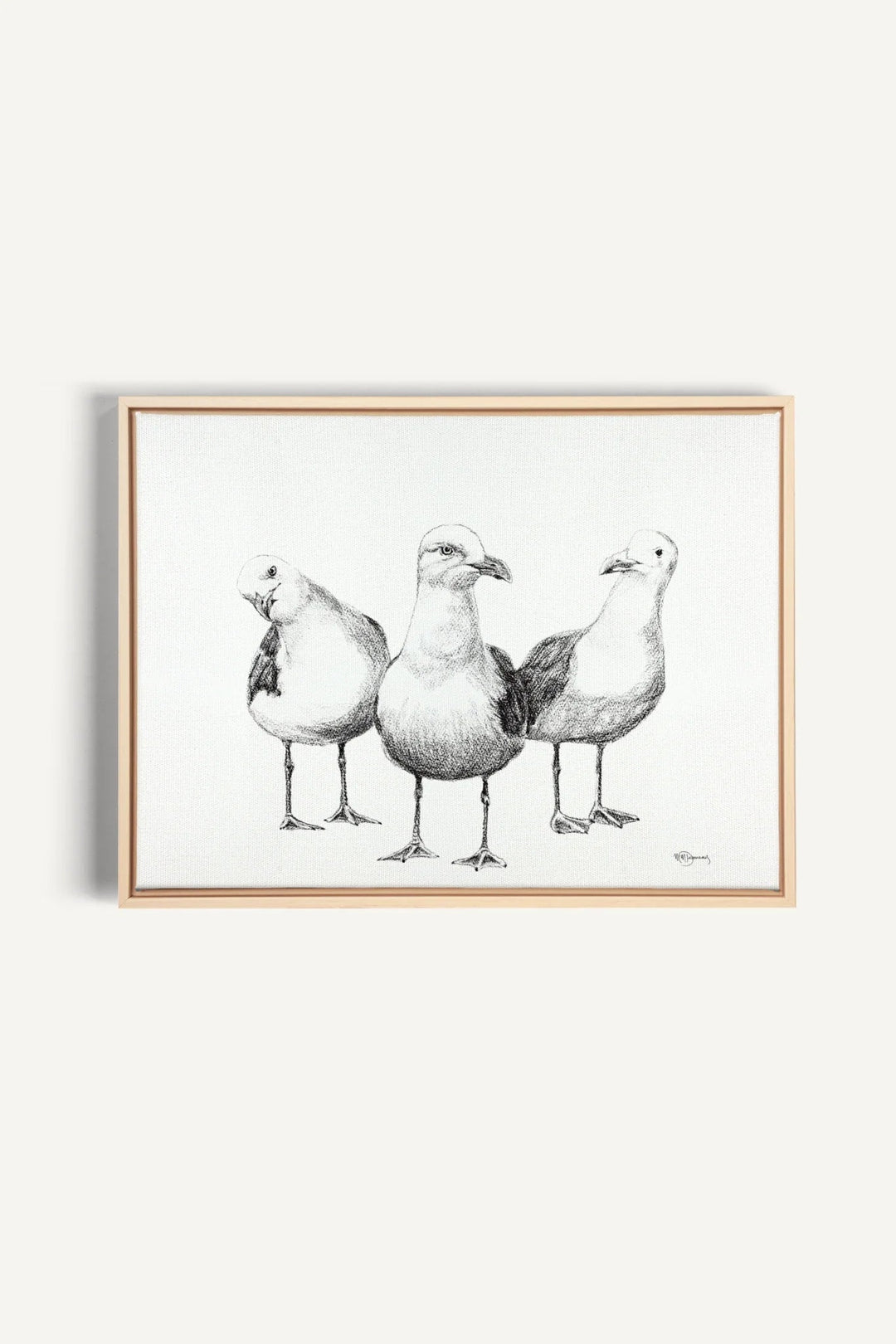 Funny Seagulls , canvas print - LE NID atelier
