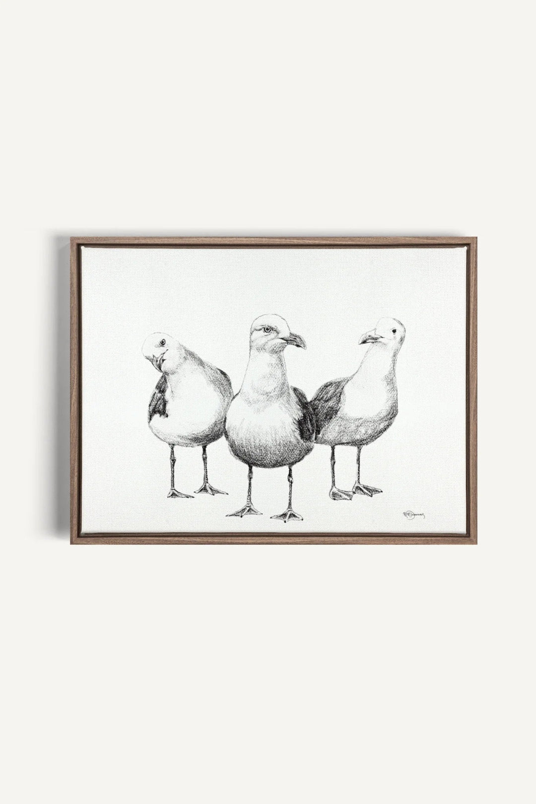 Funny Seagulls , canvas print - LE NID atelier