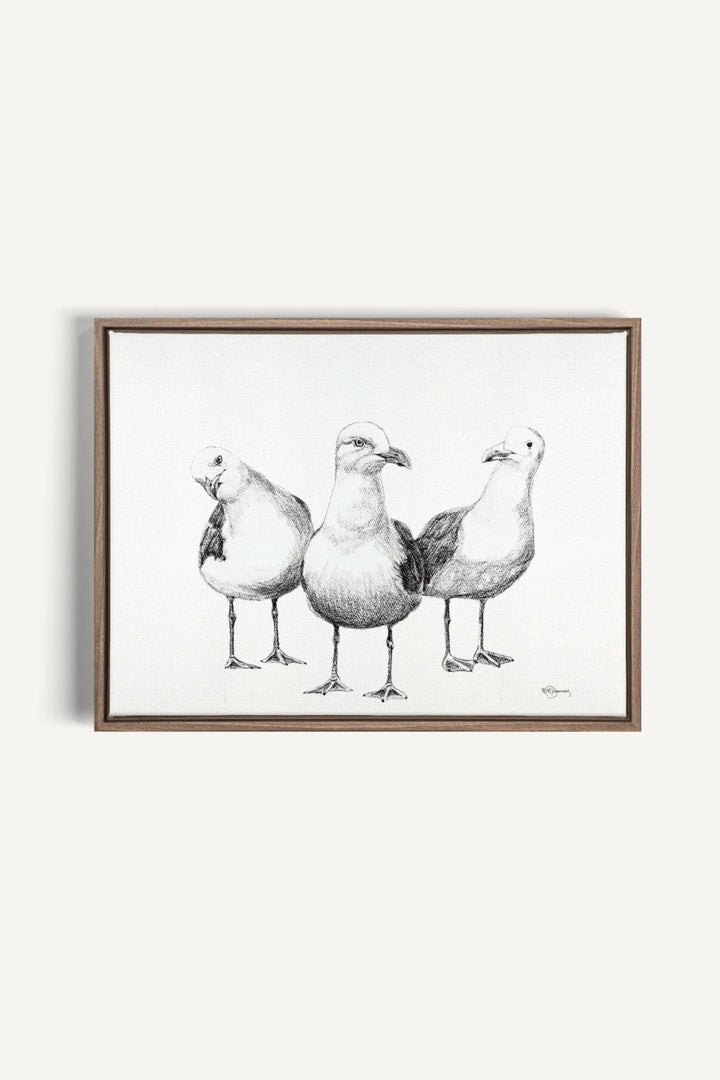 Funny Seagulls , canvas print - LE NID atelier