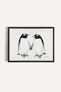 Gentoo Penguins, canvas print