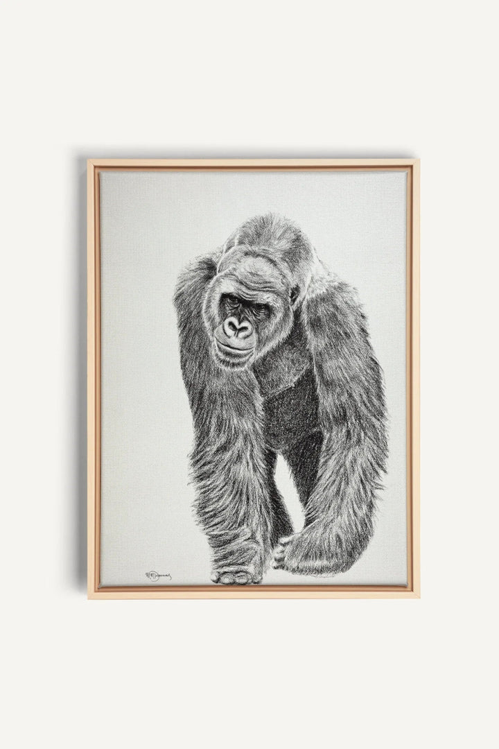 Gorilla collaboration with La Fondation du Zoo de Granby, canvas print - LE NID atelier
