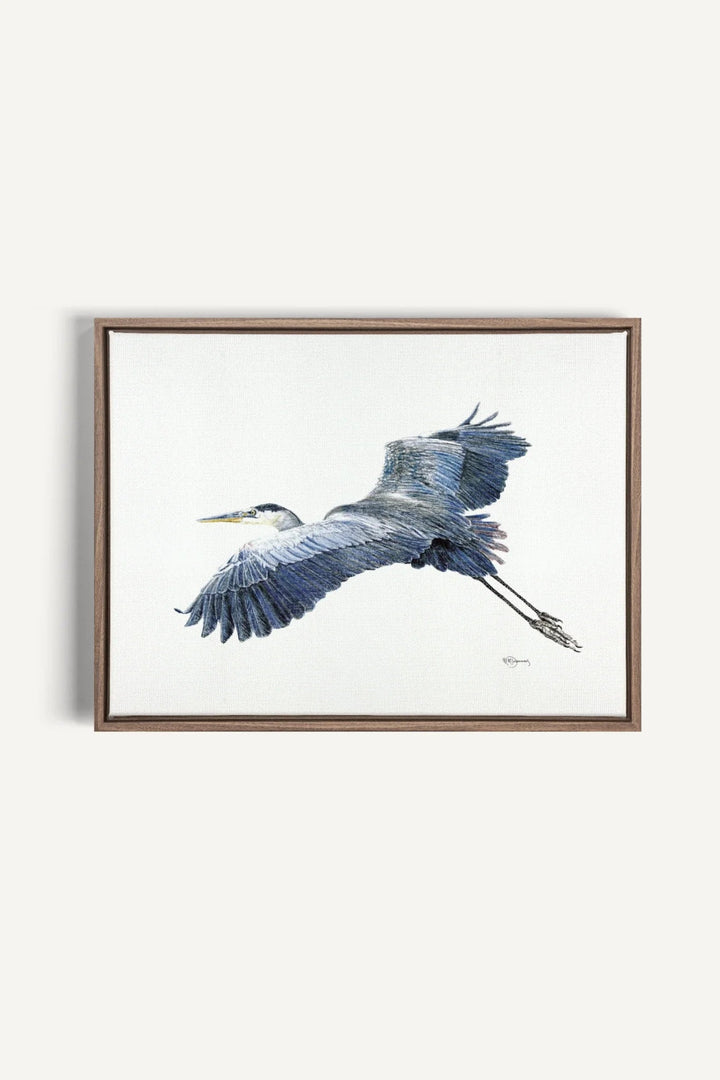 Great Blue Heron, canvas print - LE NID atelier