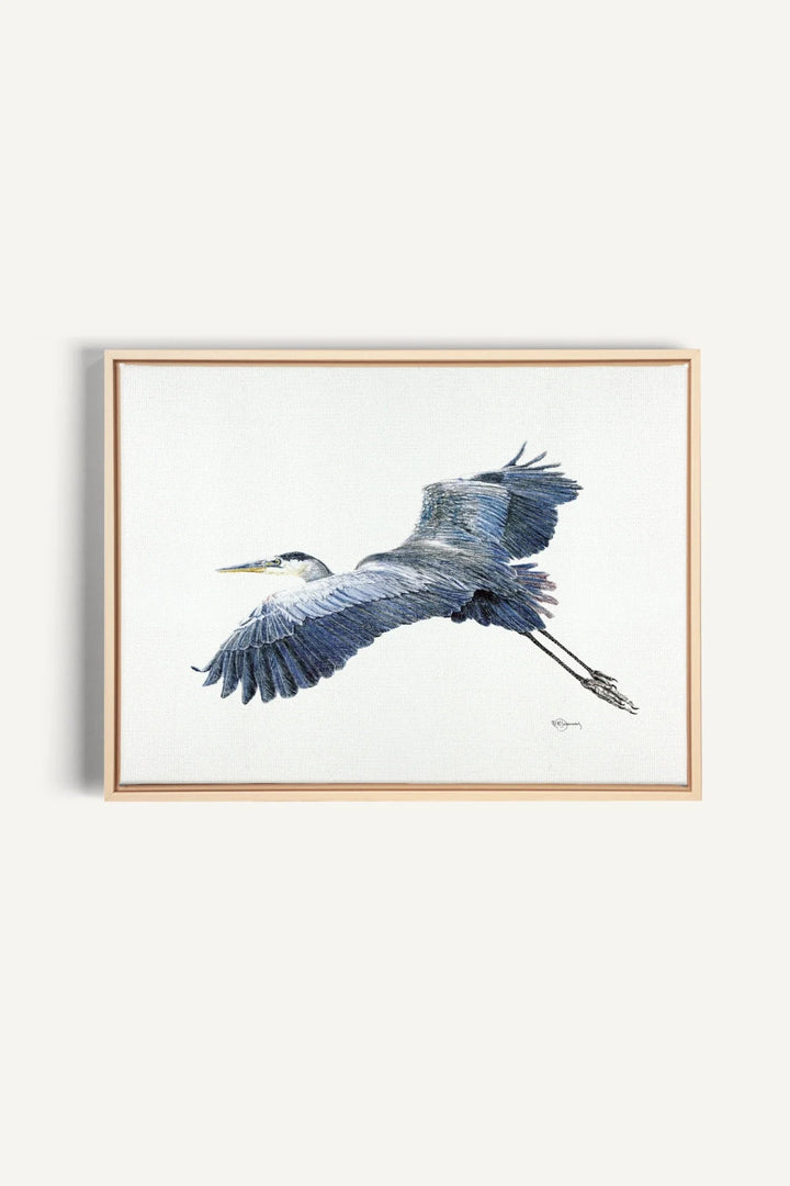 Great Blue Heron, canvas print - LE NID atelier
