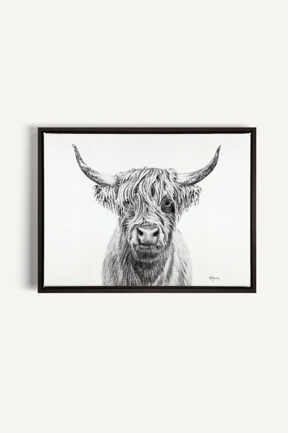 Highland Cow Portrait, canvas print - LE NID atelier