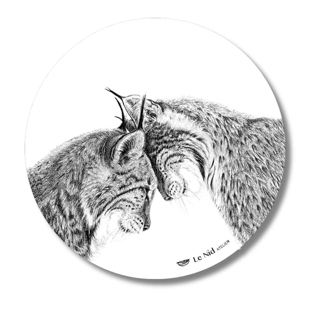 Lynx in love Magnet - LE NID atelier