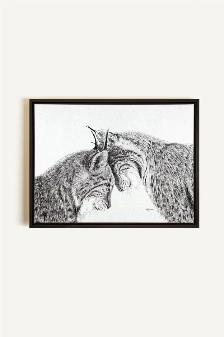 Lynx in love "Social Animal" Collection, canvas print