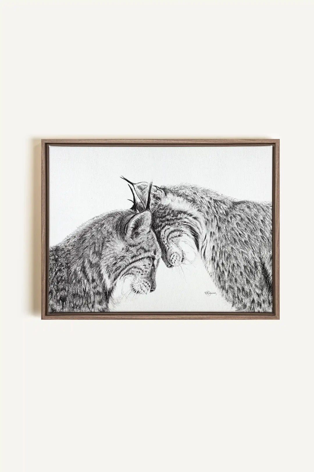 Lynx in love "Social Animal" Collection, canvas print