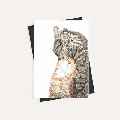 Mama cat with kitten - greeting card - LE NID atelier
