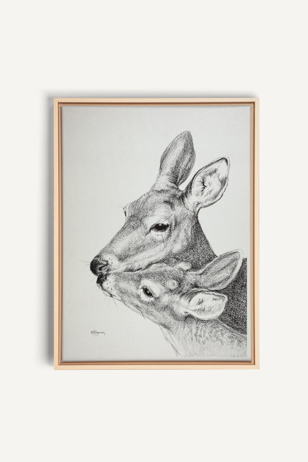 Mother and Baby Deer, canvas print - LE NID atelier