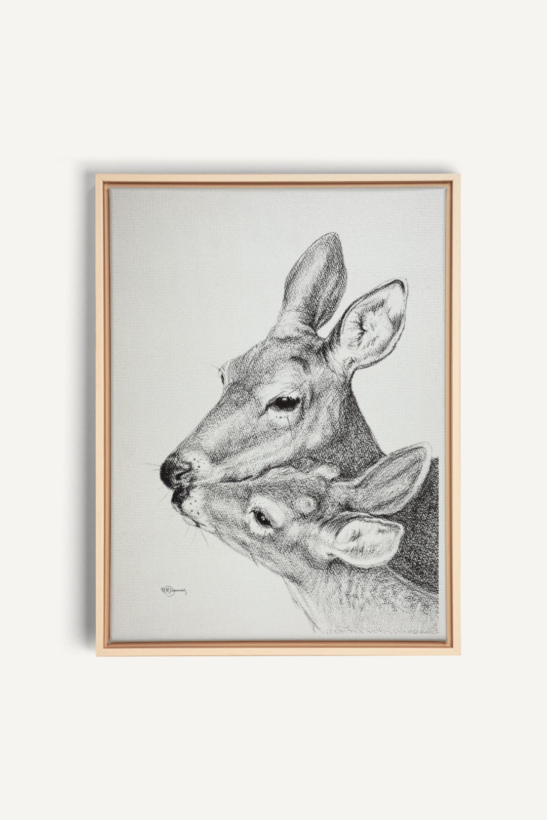 Mother and Baby Deer, canvas print - LE NID atelier
