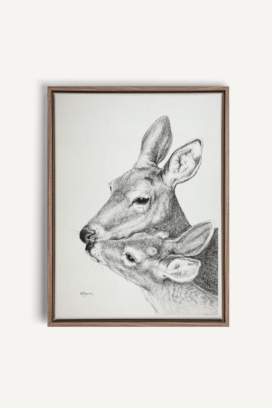 Mother and Baby Deer, canvas print - LE NID atelier