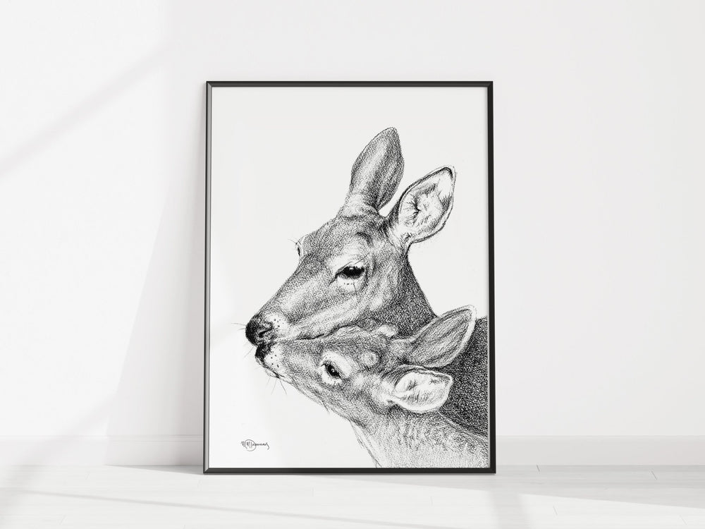 Mother and Baby Deer - Print - LE NID atelier